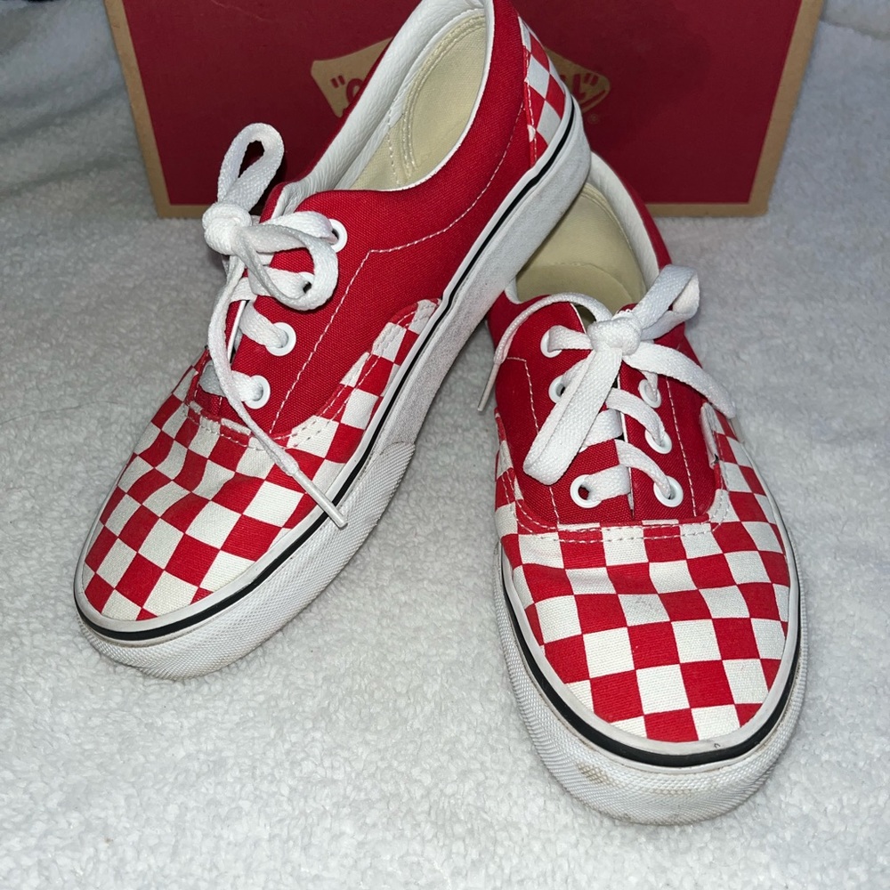 Red Checkered Vans ❣️
